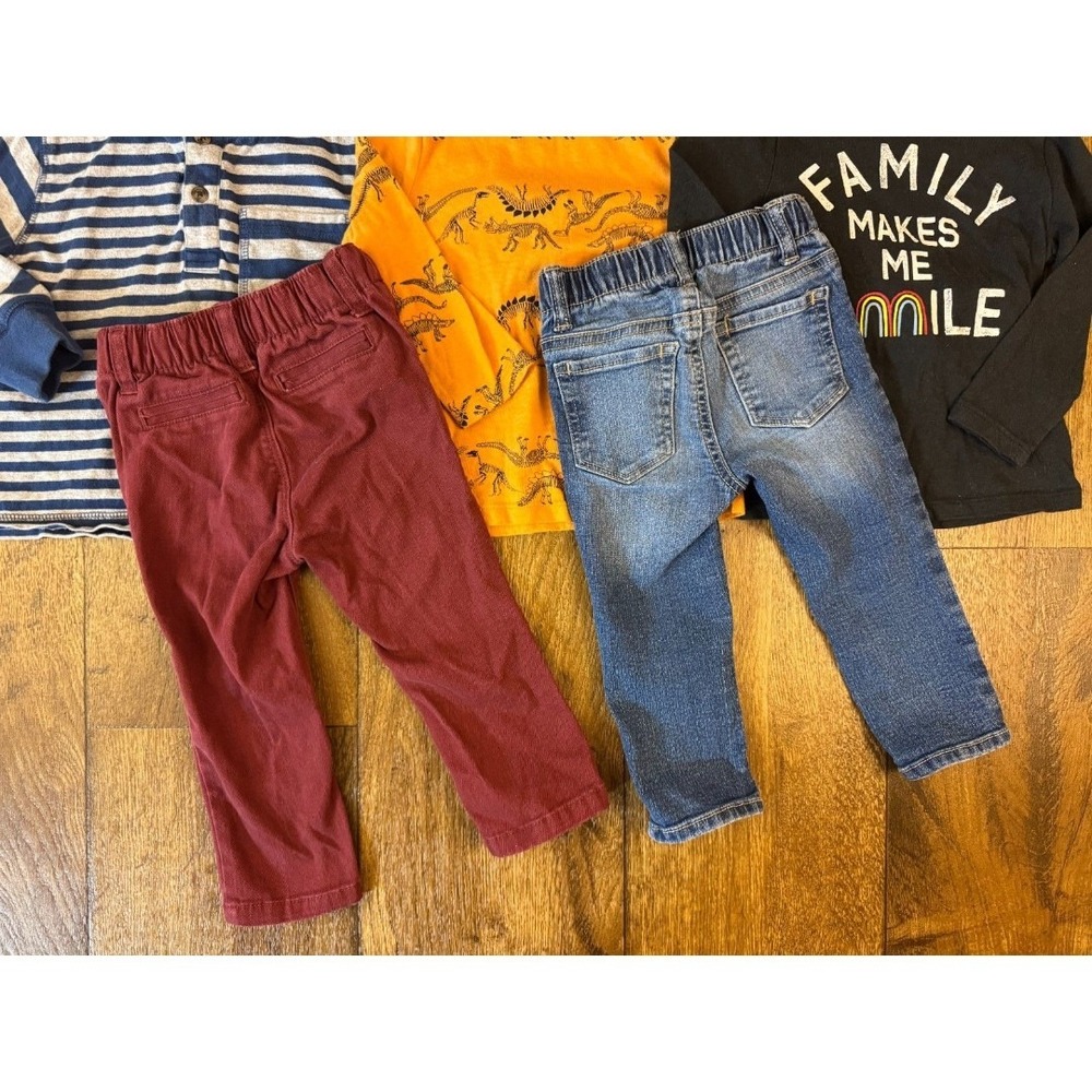 Toddler‎ Baby Boy Clothes 18-24 Months Shirts Pants Jeans Fall Winter Lot Family - Picture 8 of 10